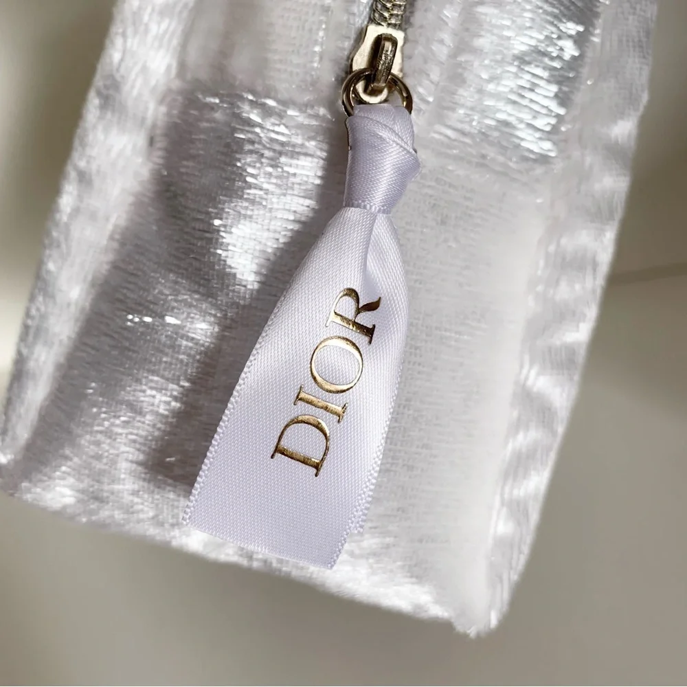 Dior furry zippy pouch